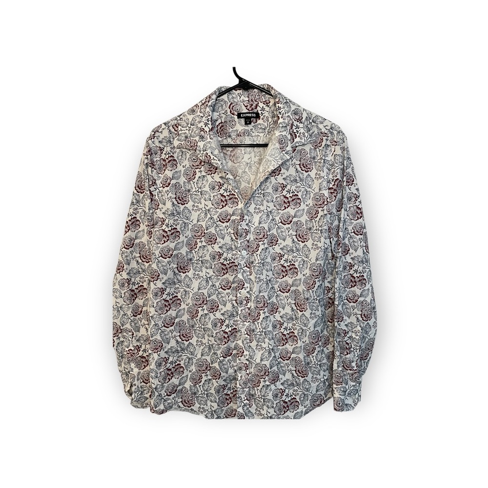 Express Floral Button Down Shirt